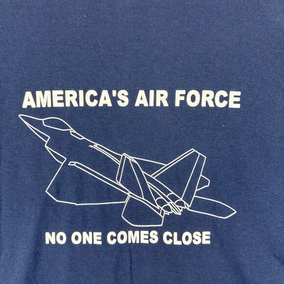 Vintage US Air Force T Shirt Men's XL Blue “No One Comes Close” - Picture 8 of 12